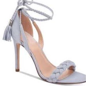 BCBG Jessica Kidsuede Cornflower 7.5 M/ 37.5 Women high heel sandals